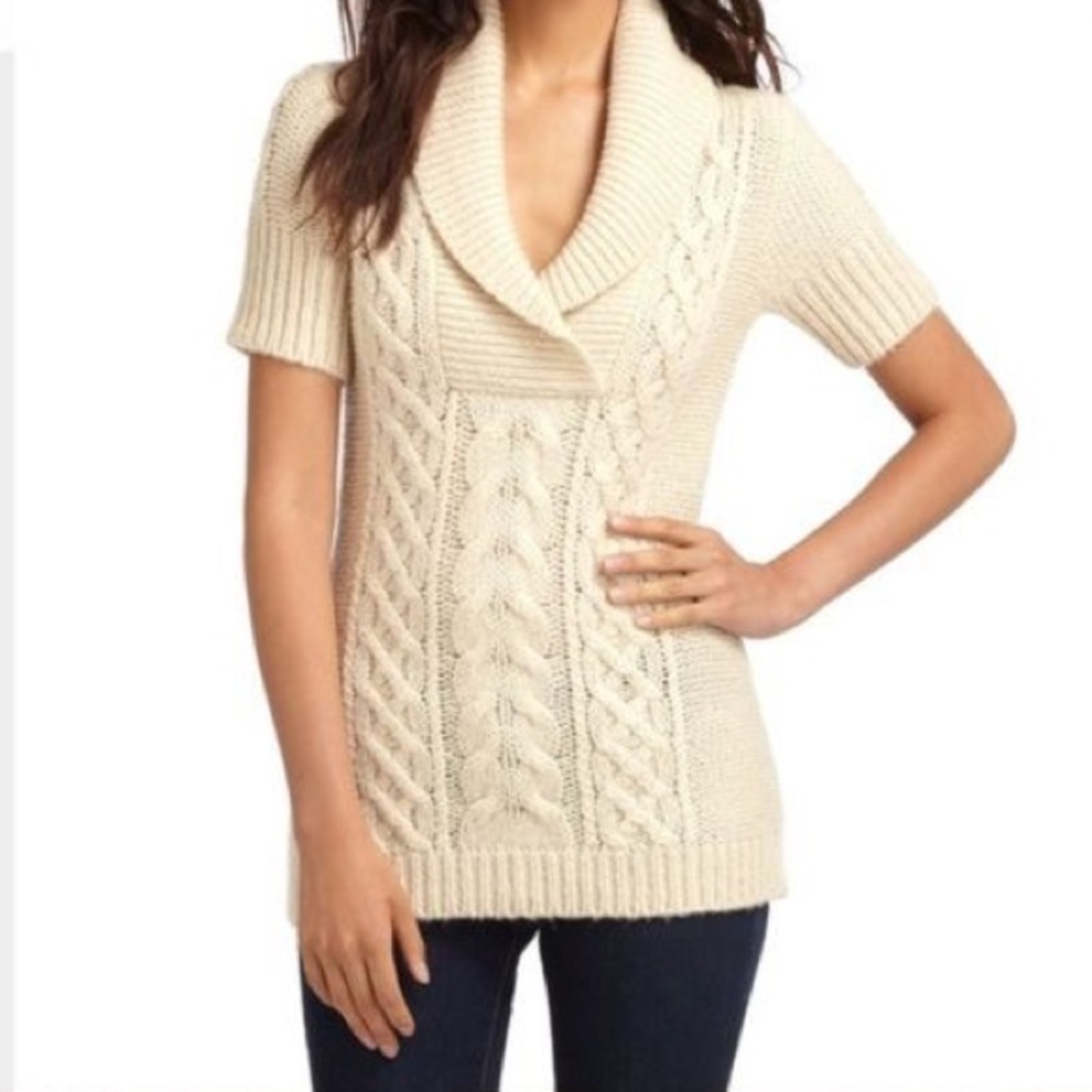 BCBG maxazria short sleeves chunky sweater